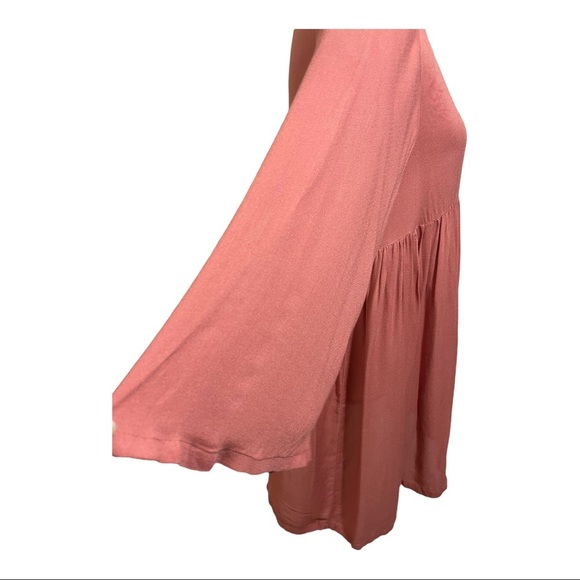 Rachel Pally smocked bell sleeves mini dress new no tag. Size medium rayon - Picture 3 of 8